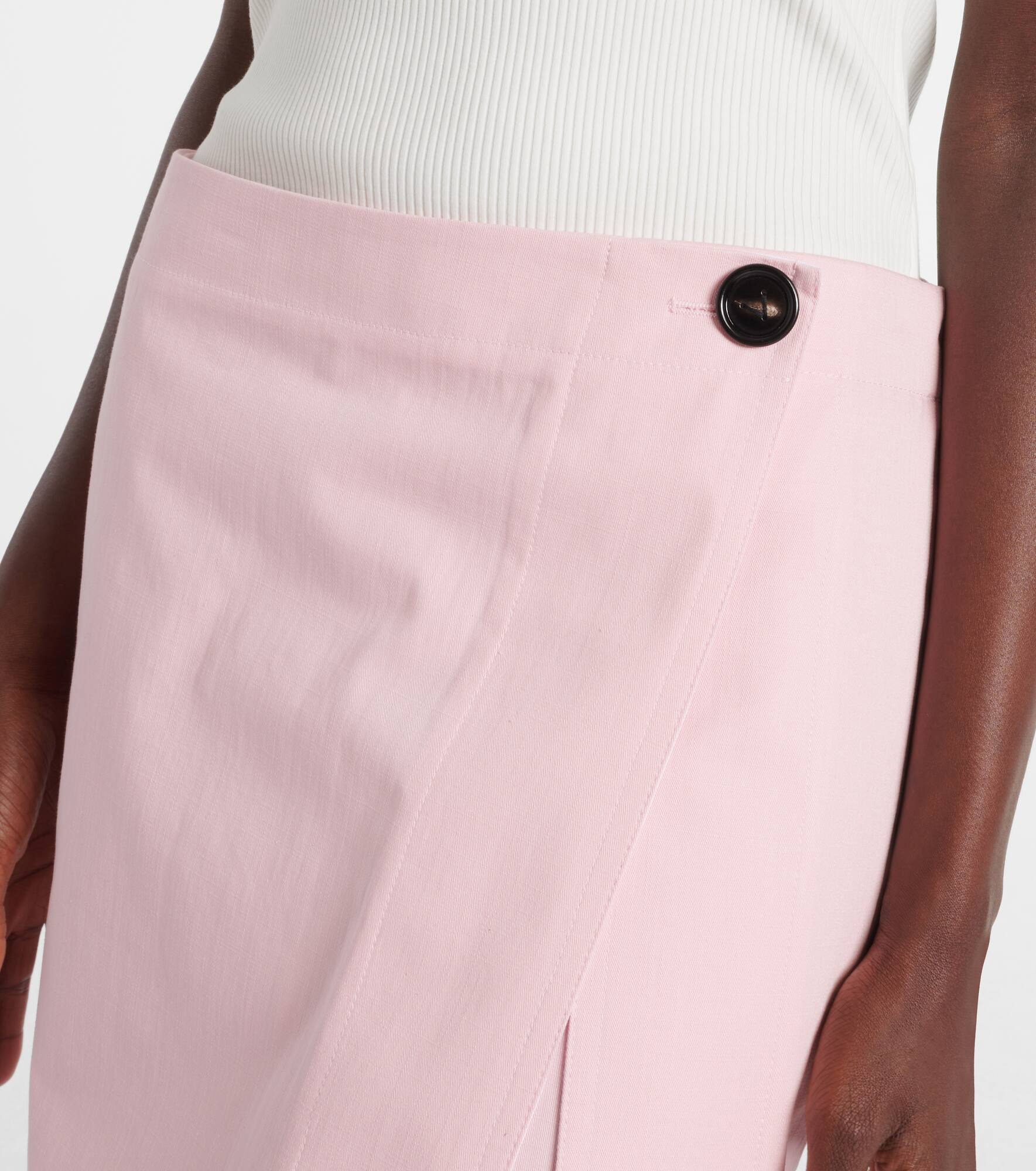 Cotton twill midi skirt - 4