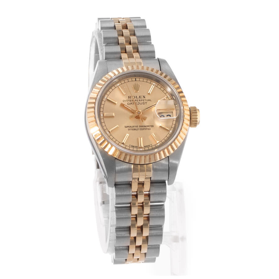 Pre-owned Rolex Datejust 26 Automatic Chronometer Champagne Dial Ladies Watch 69173 CSJ - 7