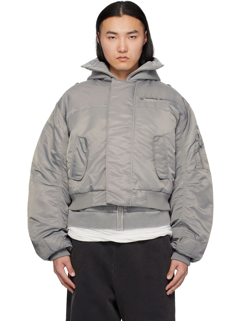 Gray A-2 Bomber Jacket 1