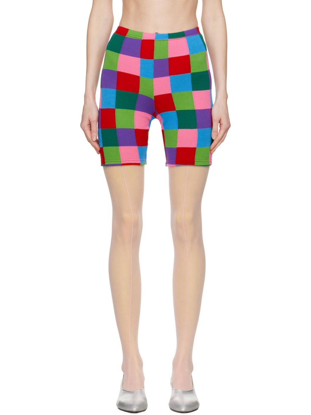 Multicolor Intarsia Shorts - 1