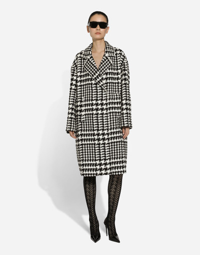 Dolce & Gabbana Oversize houndstooth coat outlook