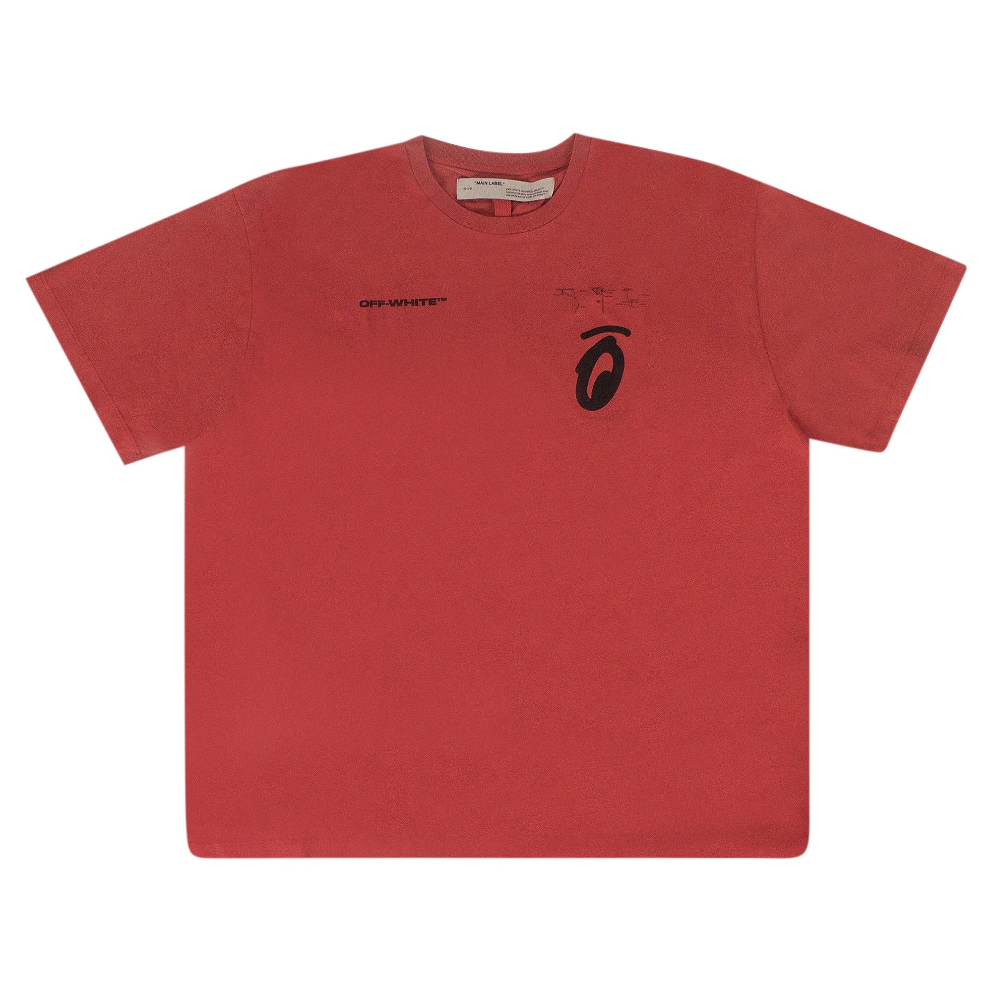 Off-White Split Arrow T-Shirt 'Red' - 1