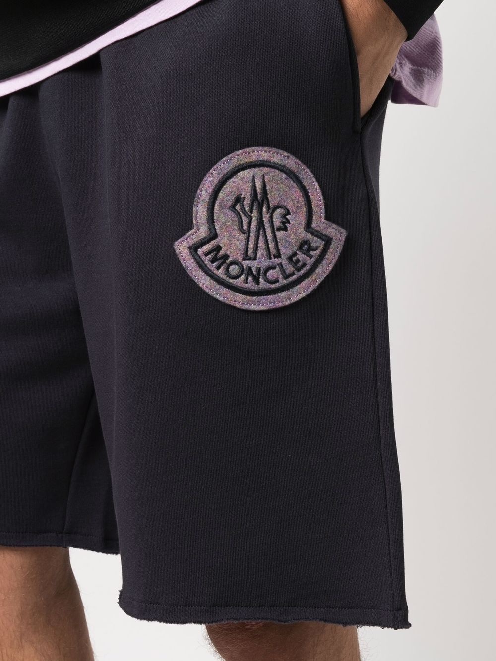 2 Moncler 1952 logo print track shorts - 5