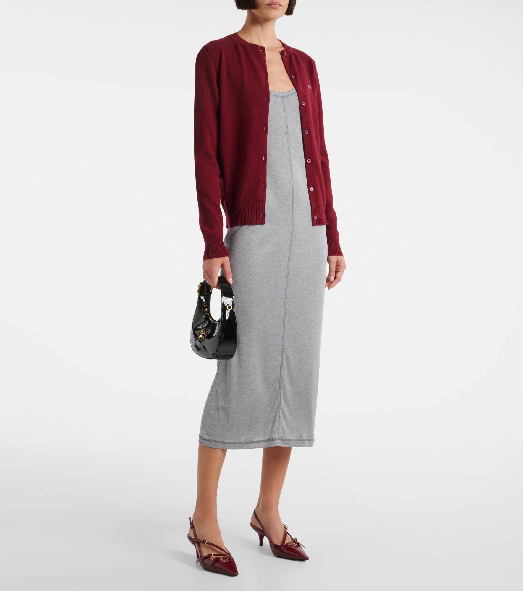 Knitted silk midi dress - 2
