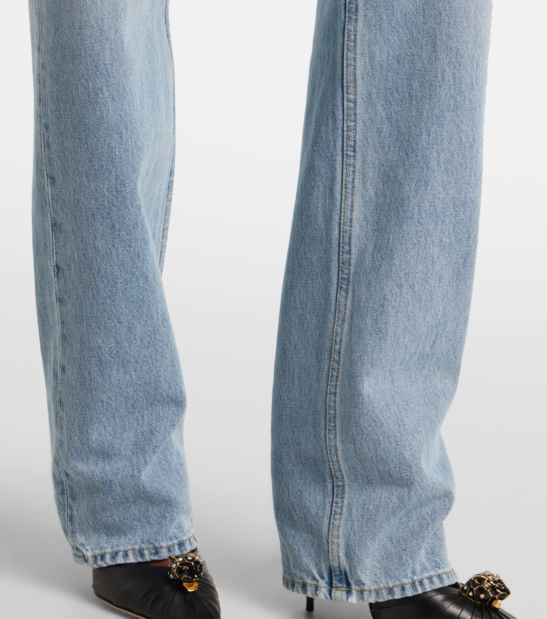 Mid-rise wide-leg jeans - 5