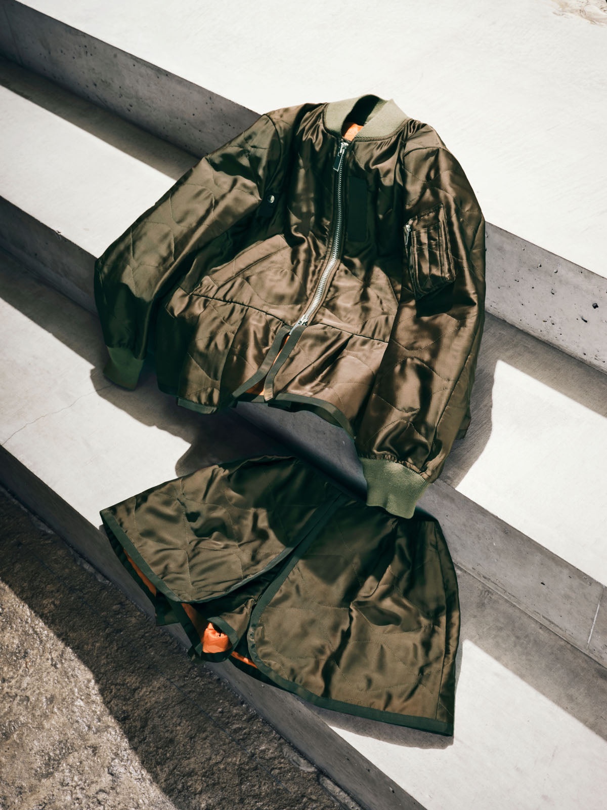 Quilted Satin Blouson - 4
