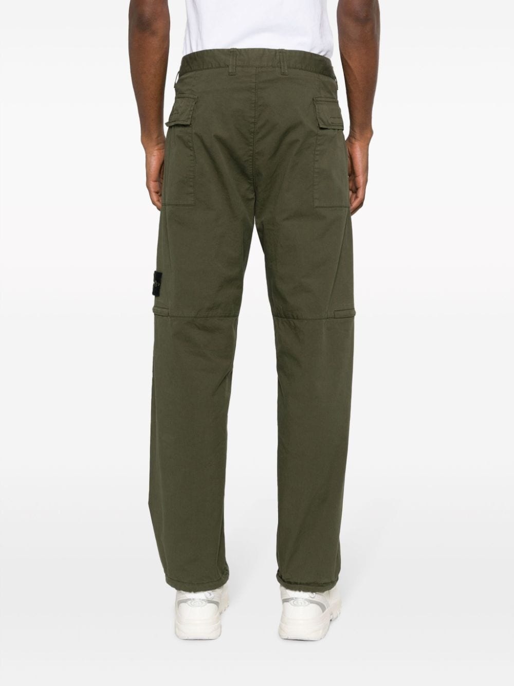 Compass-badge straight-leg trousers - 4