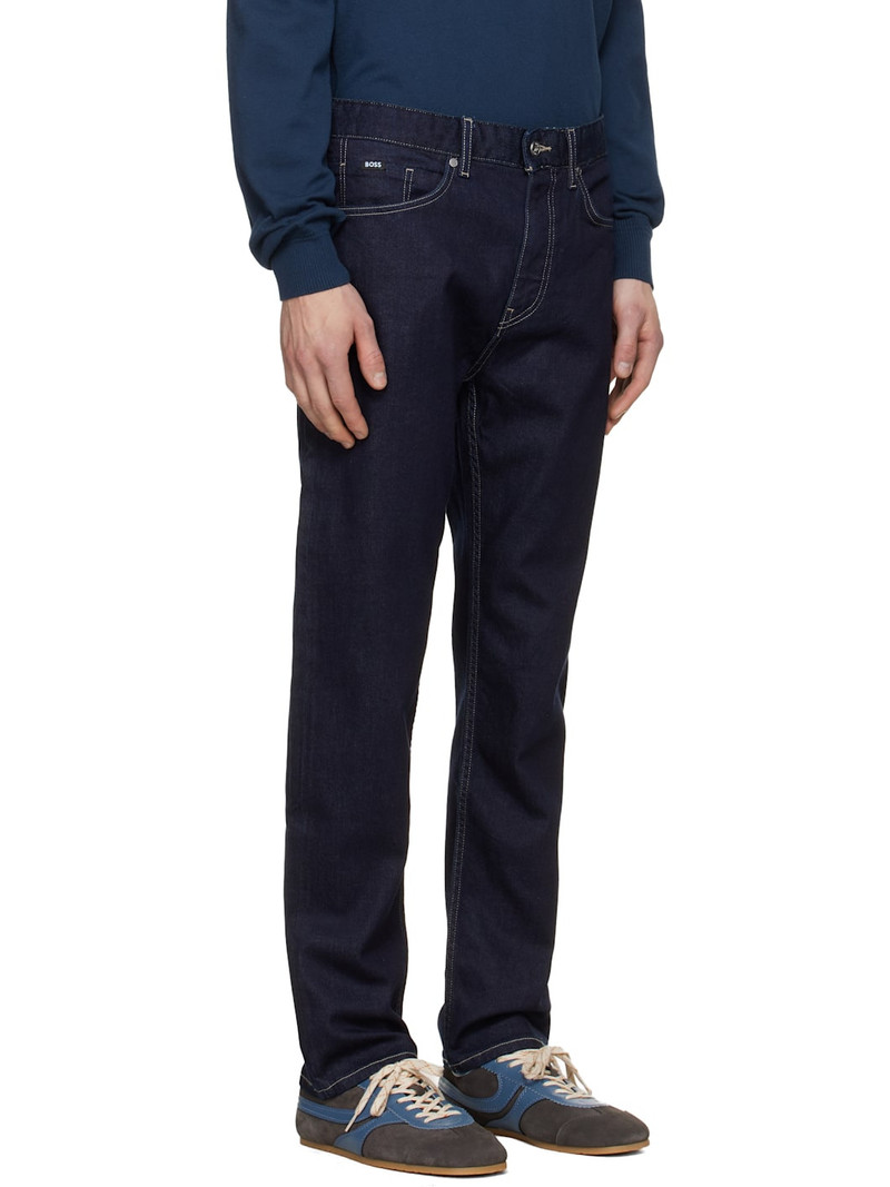 Navy Straight-Fit Stretch Jeans 2