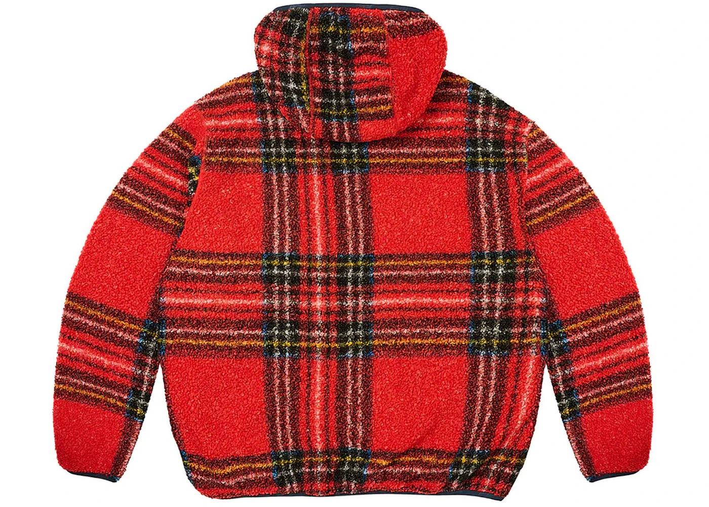 Palace Reversible Check Fleece Jacket Red - 2