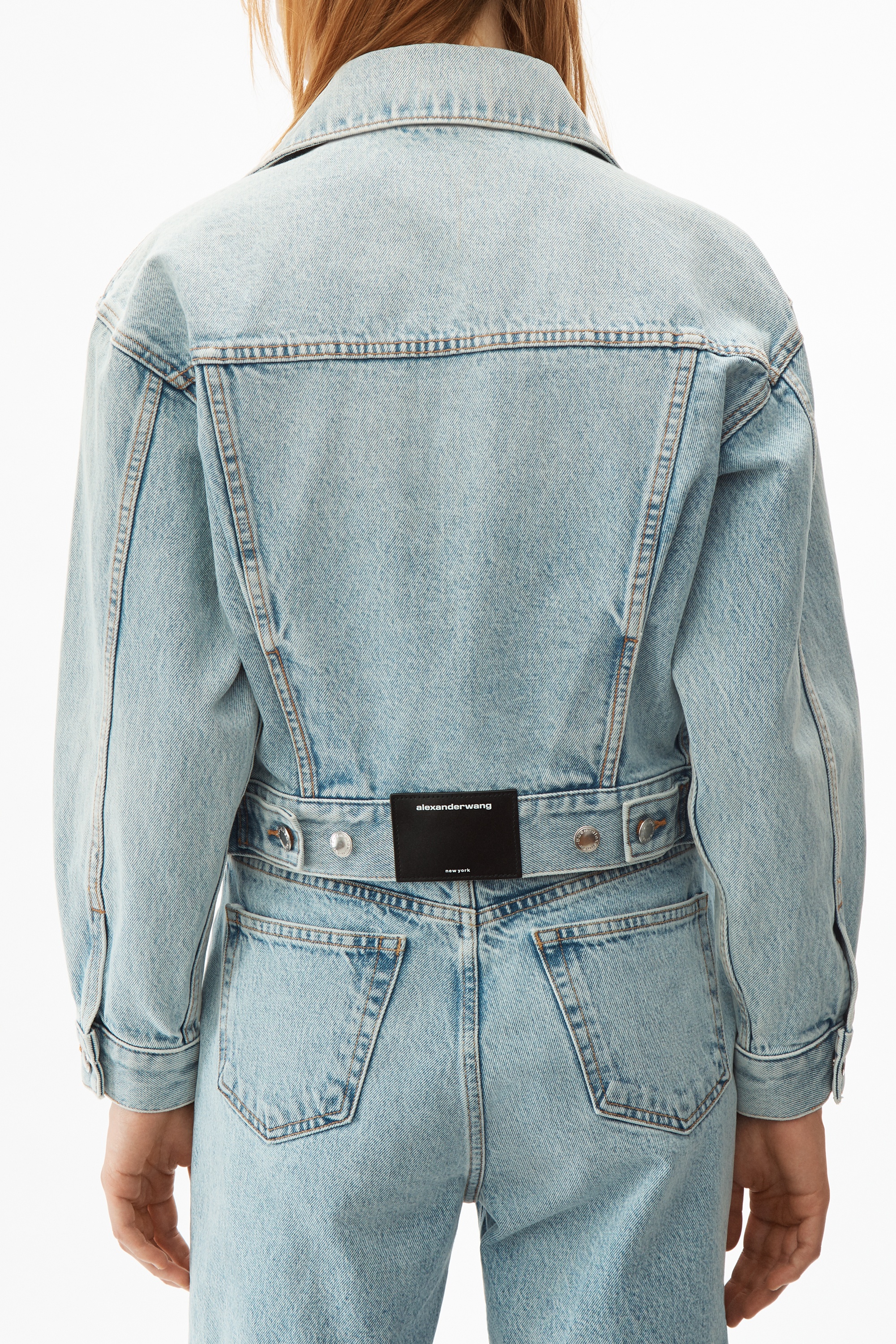 LAPEL COLLAR JACKET IN DENIM - 4