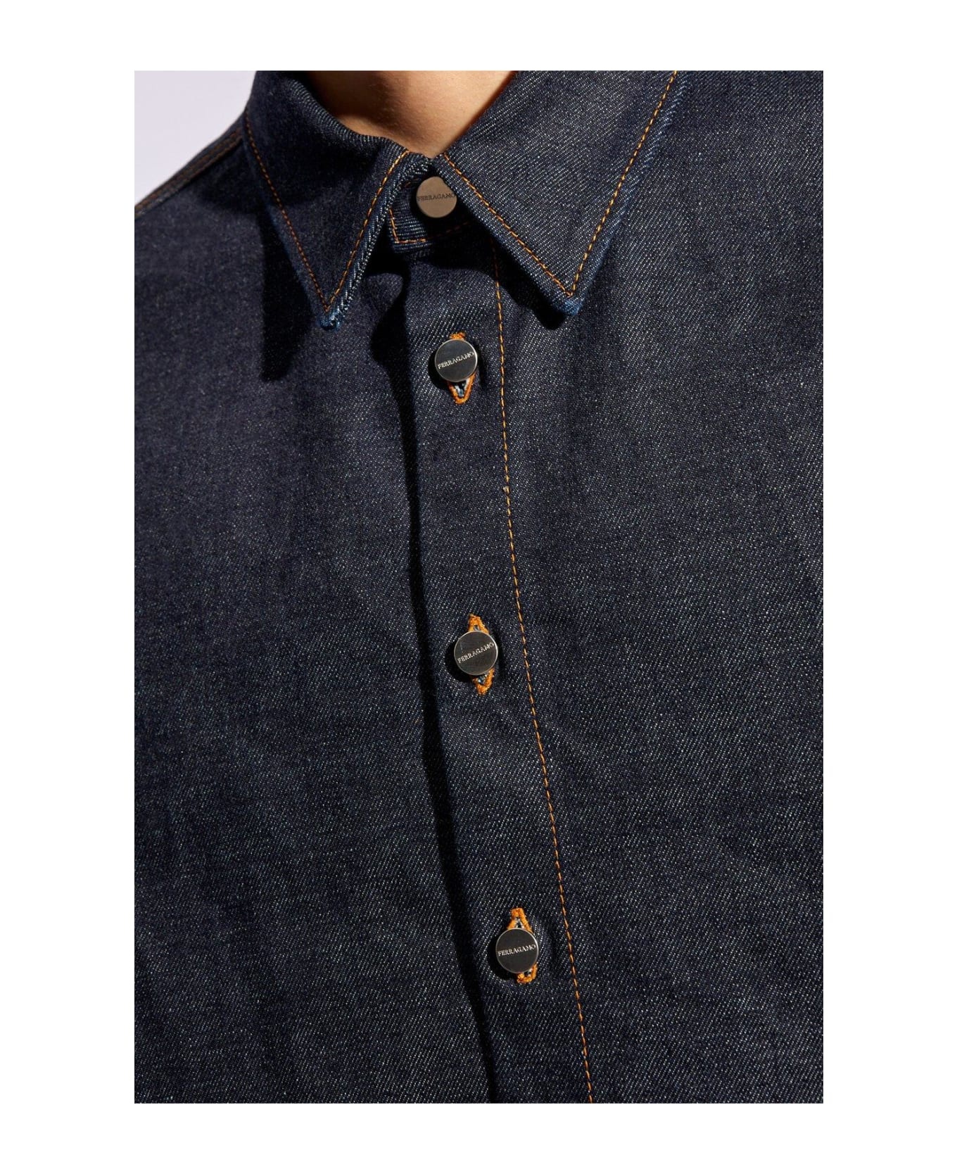 Long-sleeved Denim Shirt - 2