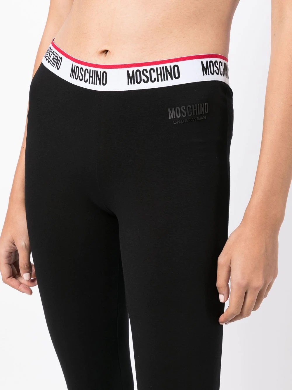 logo-waistband detail leggings - 5