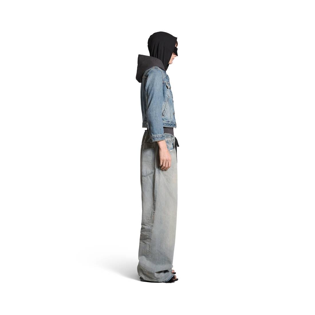 Women's Patched Denim Jacket in Blue/grey - 3