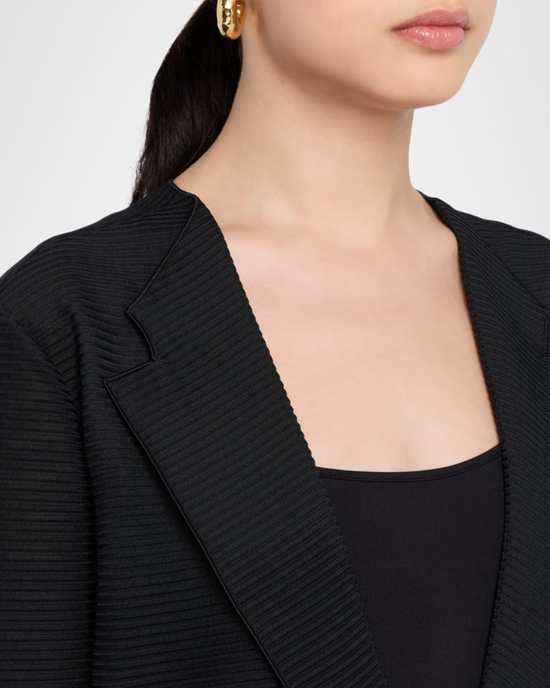 Single-Button Ribbed Jersey Jacket 5