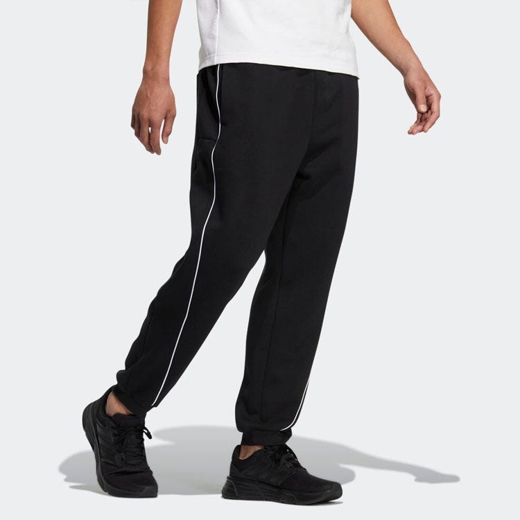 Men's adidas Minimalistic Alphabet Printing Bundle Feet Sports Pants/Trousers/Joggers Black HM2682 - 4