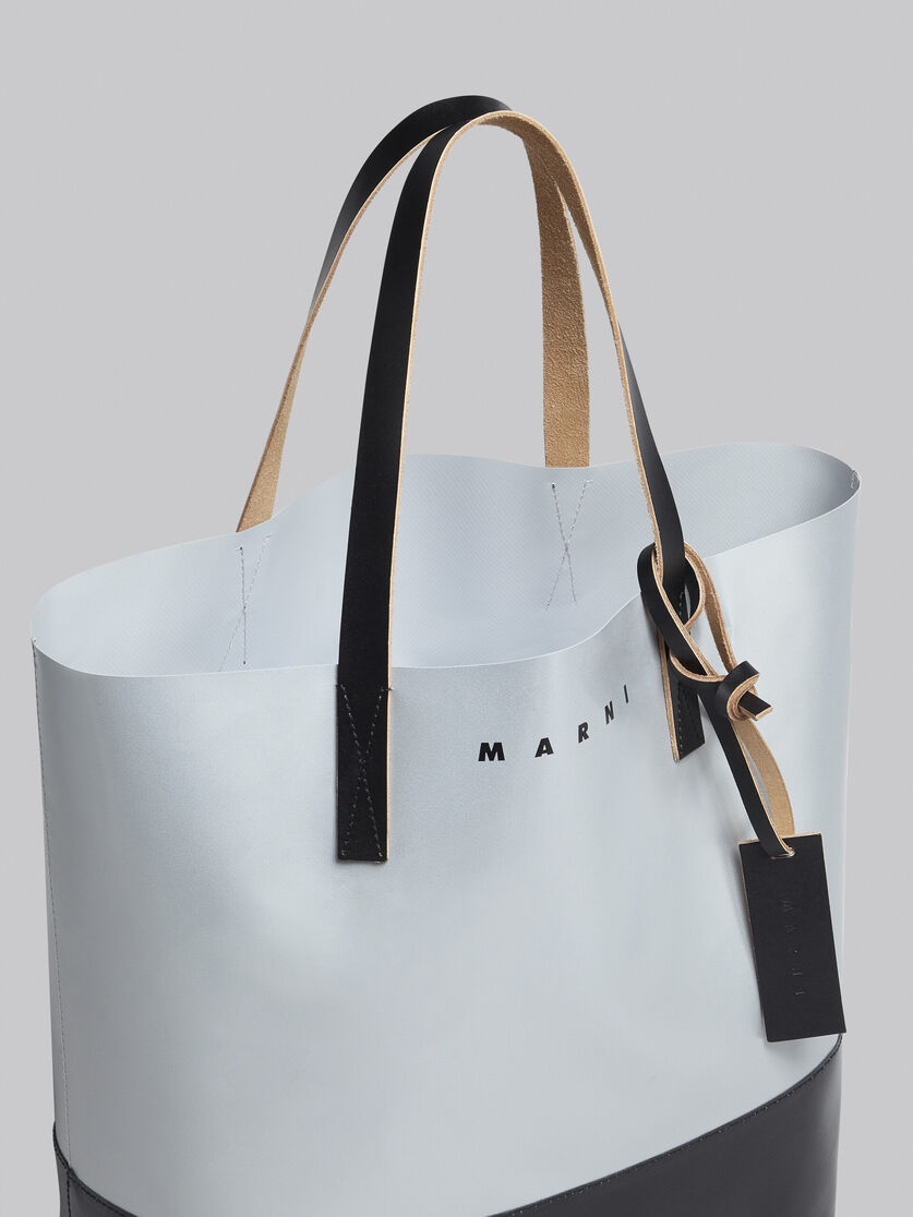 GREY AND BLACK TRIBECA SHOPPING BAG - 4