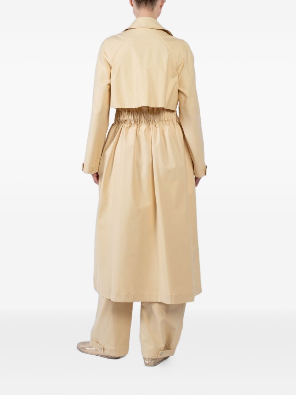 elasticated trench coat - 4