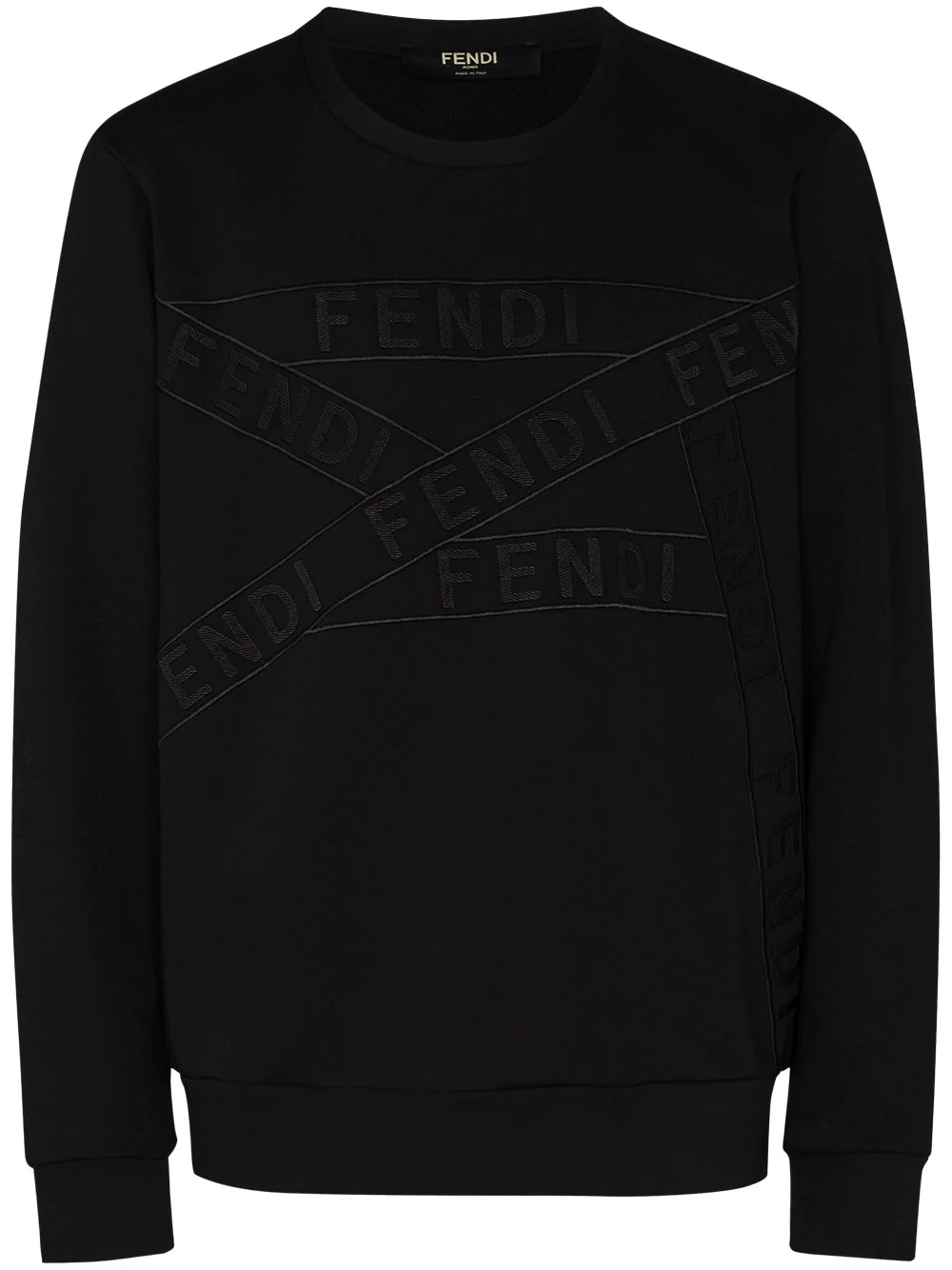 embroidered logo sweatshirt - 1