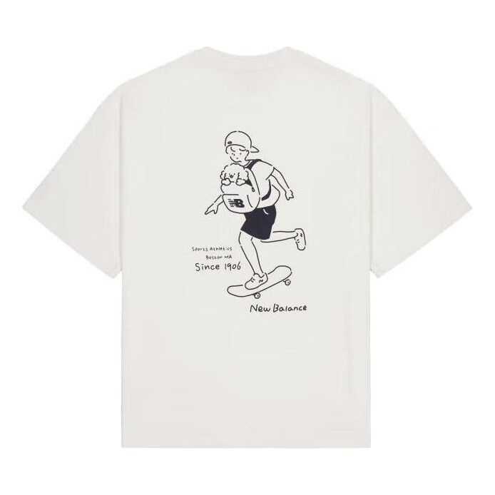 New Balance Skate Print Graphic T-shirt 'White' AMT42338-CIC - 2