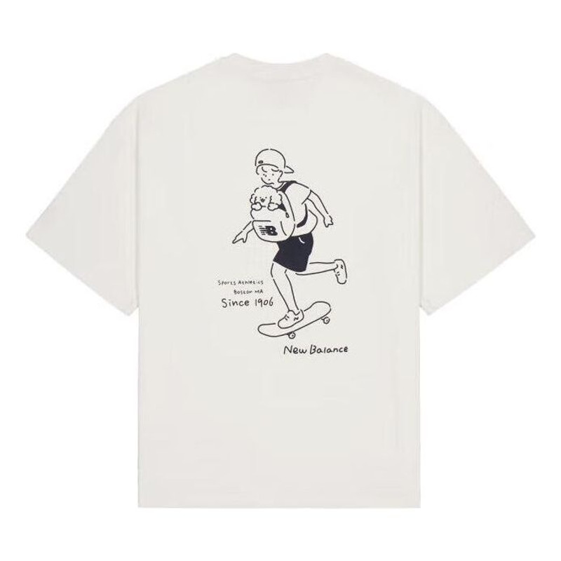 New Balance New Balance Skate Print Graphic T-shirt 'White' AMT42338-CIC outlook
