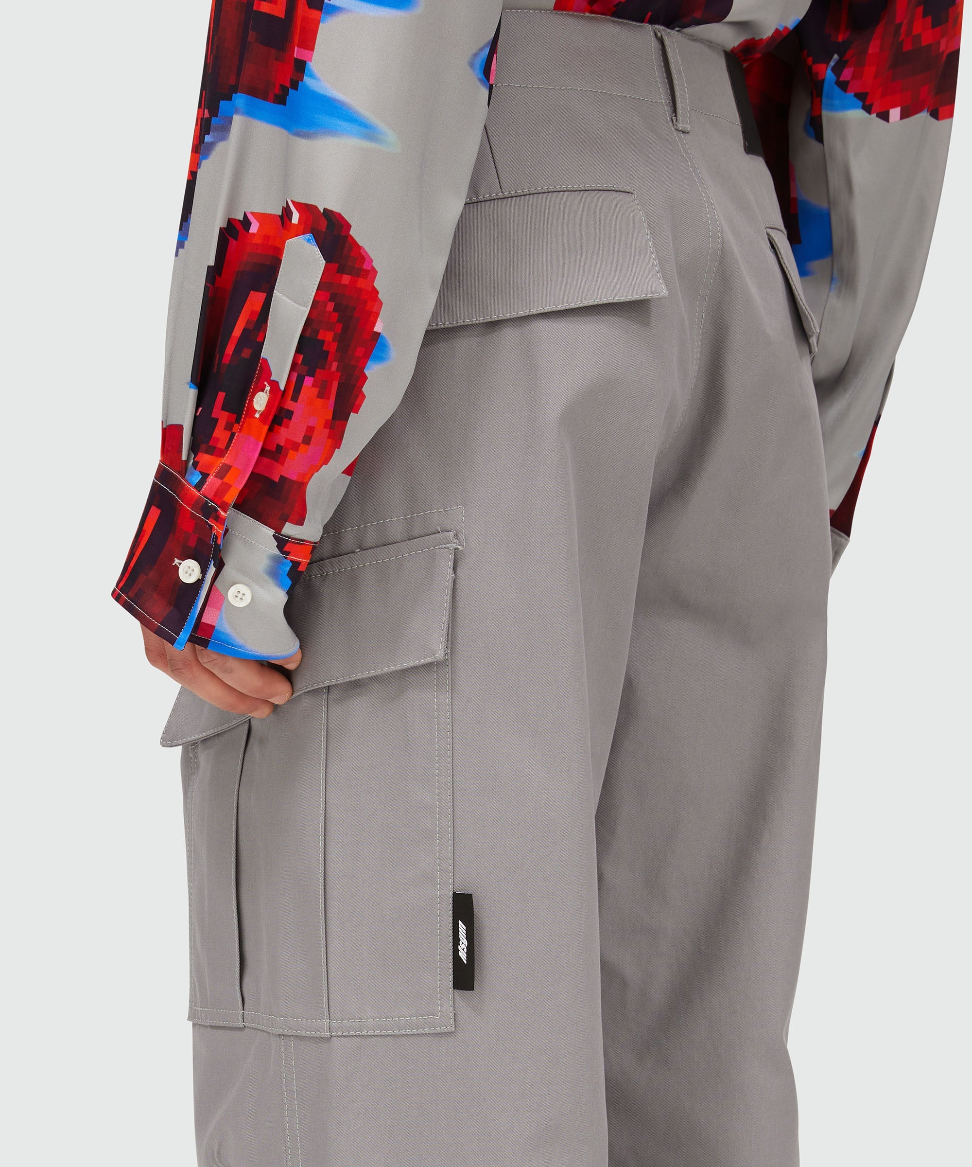 Gabardine cotton cargo pants - 5