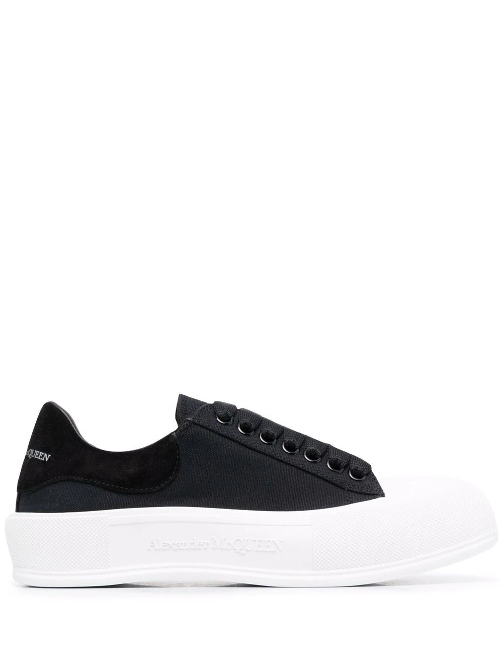 Deck lace-up plimsoll sneakers - 1