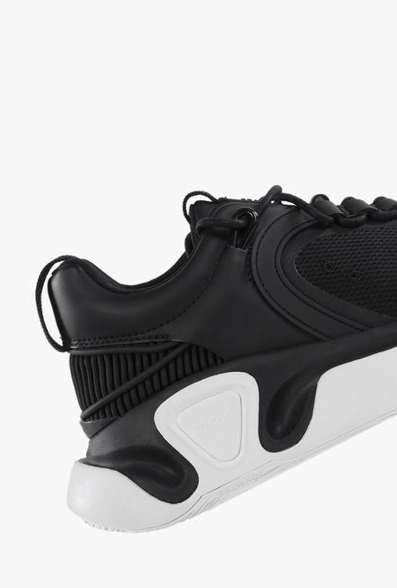 Balmain EXCLUSIVE - Black and white gummy leather and mesh B-Runner sneakers outlook