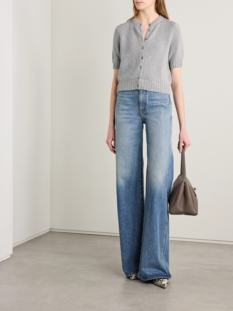 KHAITE Nora Cropped Cashmere Cardigan outlook