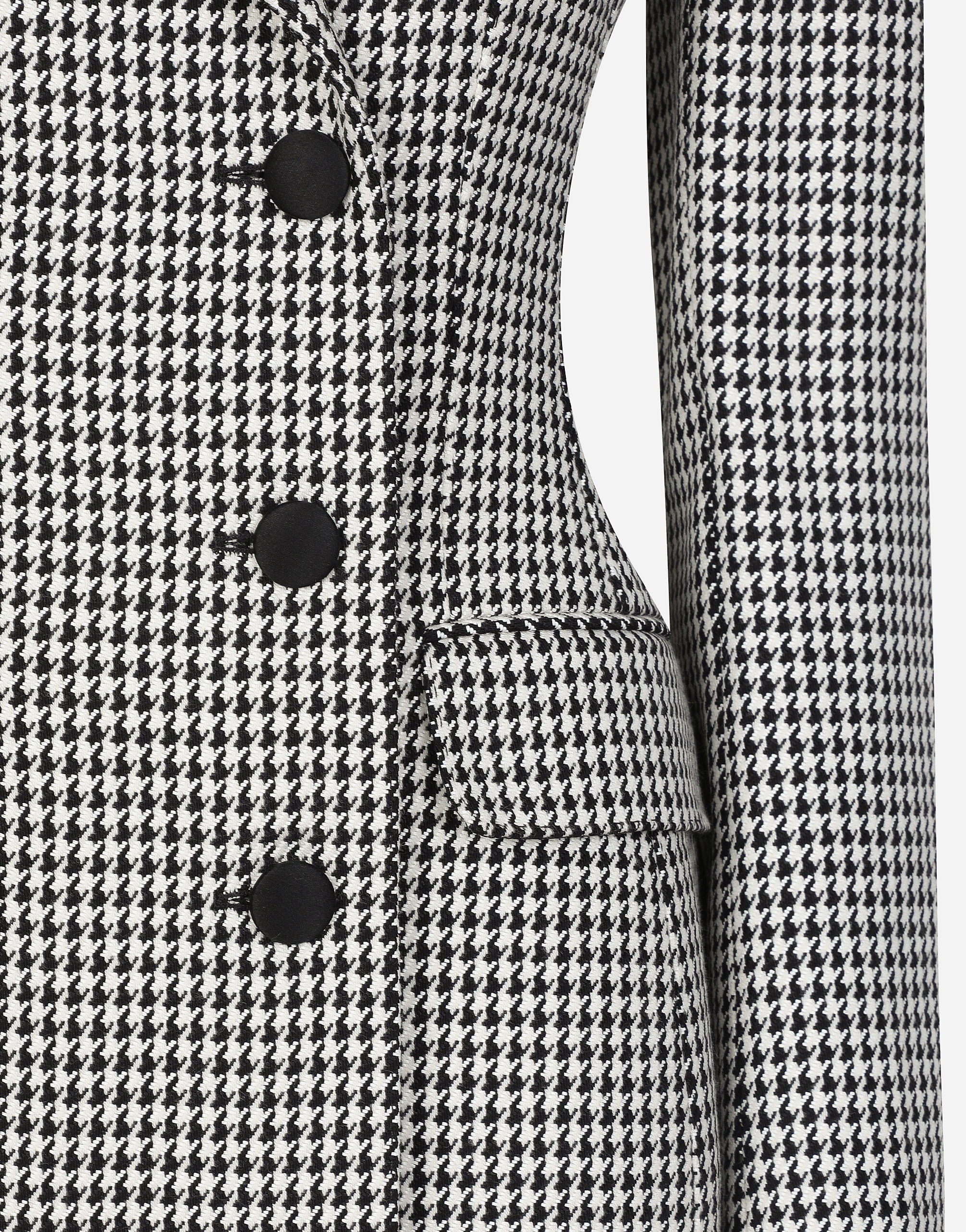 Double-breasted houndstooth jacket - 5