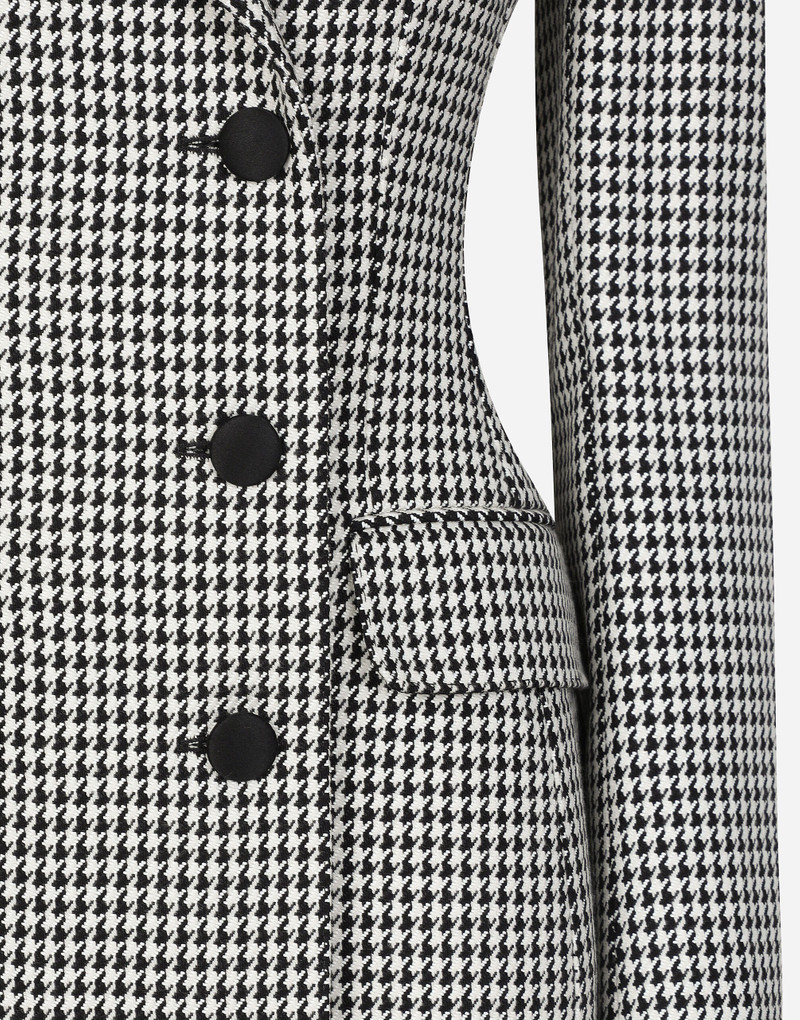 Double-breasted houndstooth jacket 5