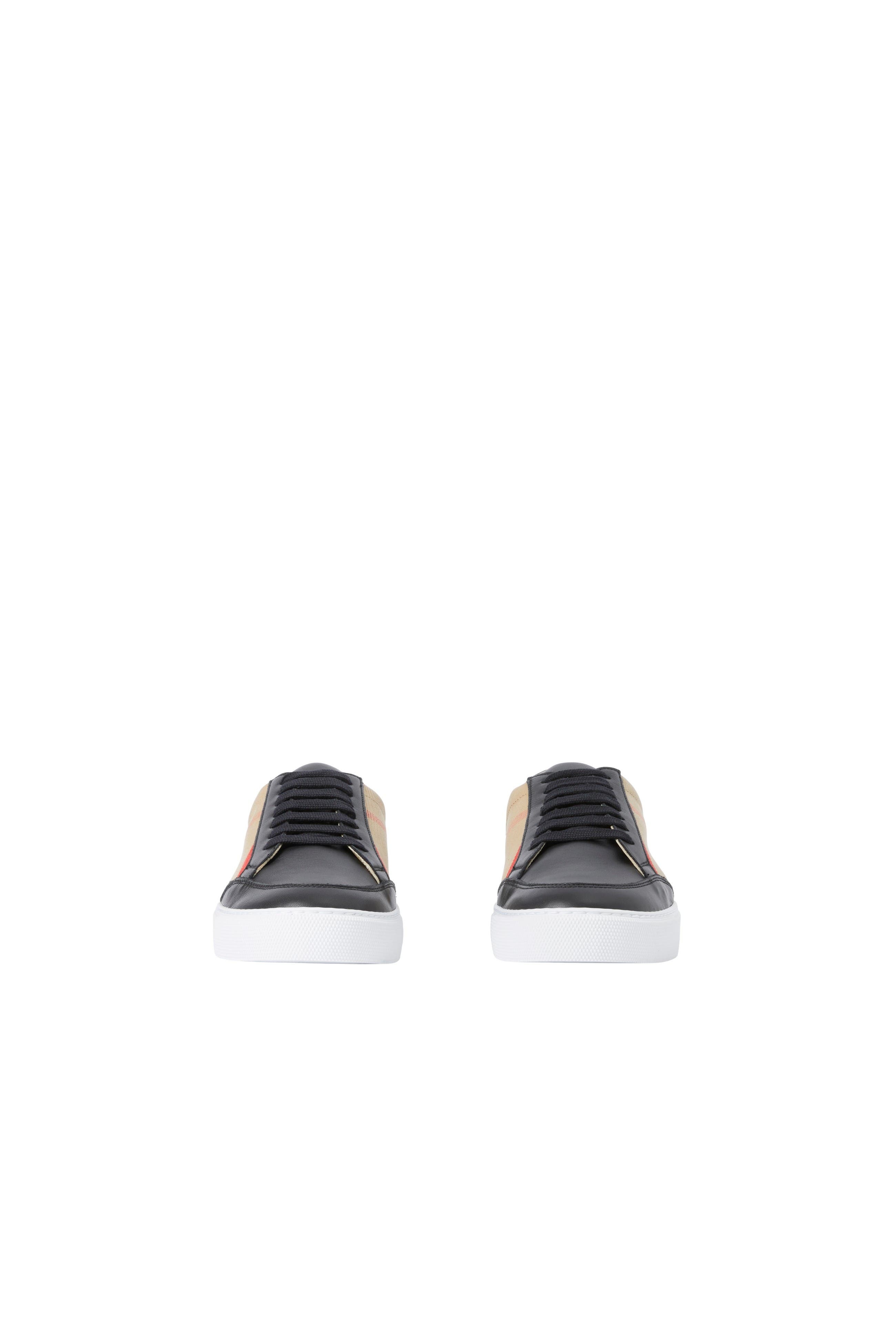 burberry House Check and Leather Sneakers in Black at Nordstrom - 5