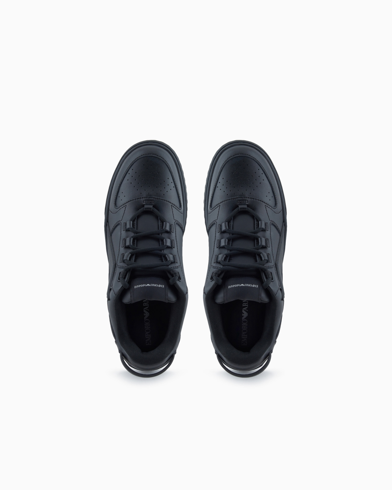LEATHER SNEAKERS WITH OVERSIZED EA PATCH - 3