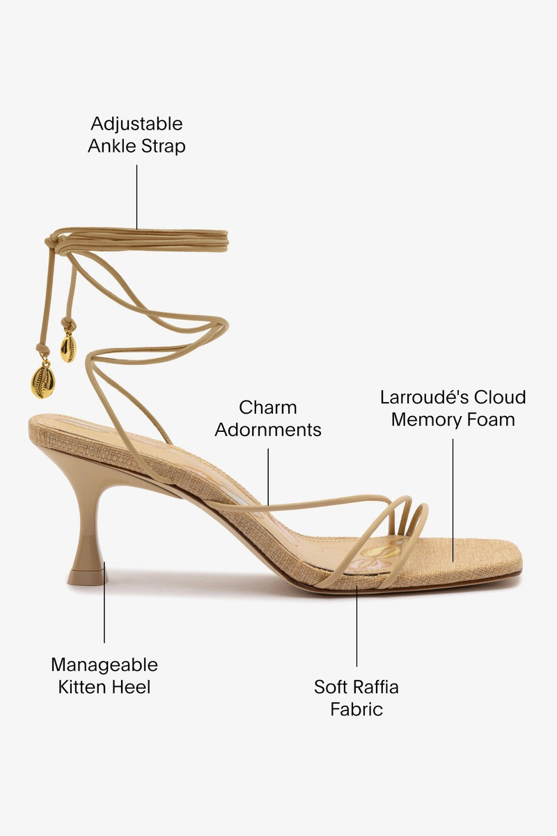 Nadia Sandal In Beige Leather 5