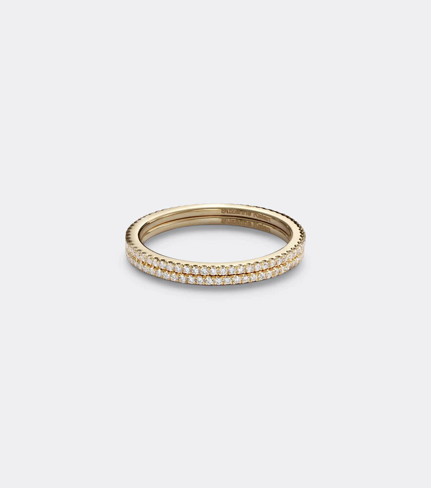 Mini 18kt gold tech ring jackets with diamonds - 1