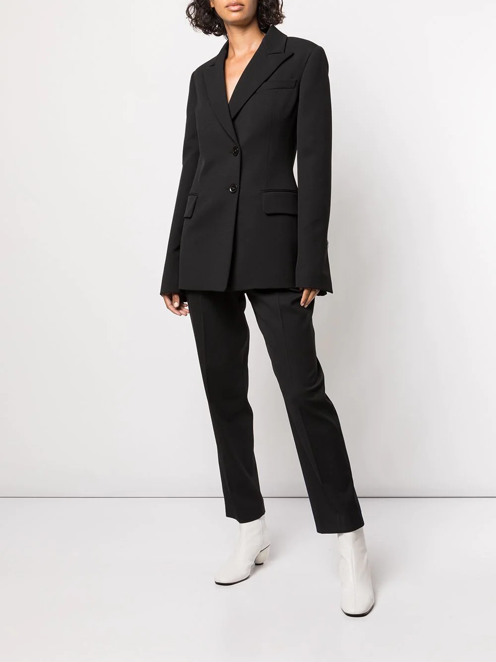 cropped suiting carrot leg trousers - 2