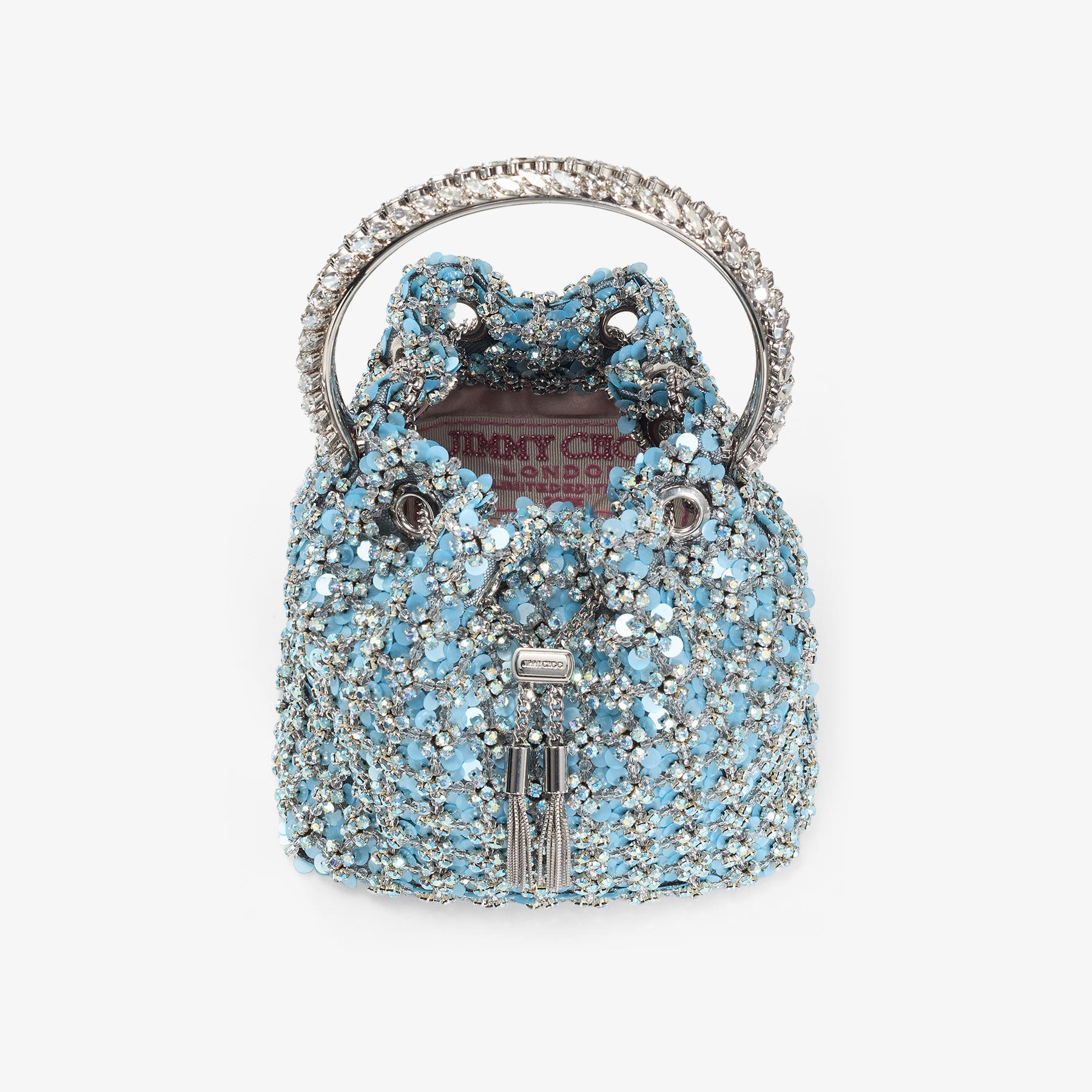 Atelier Bon Bon
Dusty Blue Satin Floral Sequin & Crystal Bag - 4