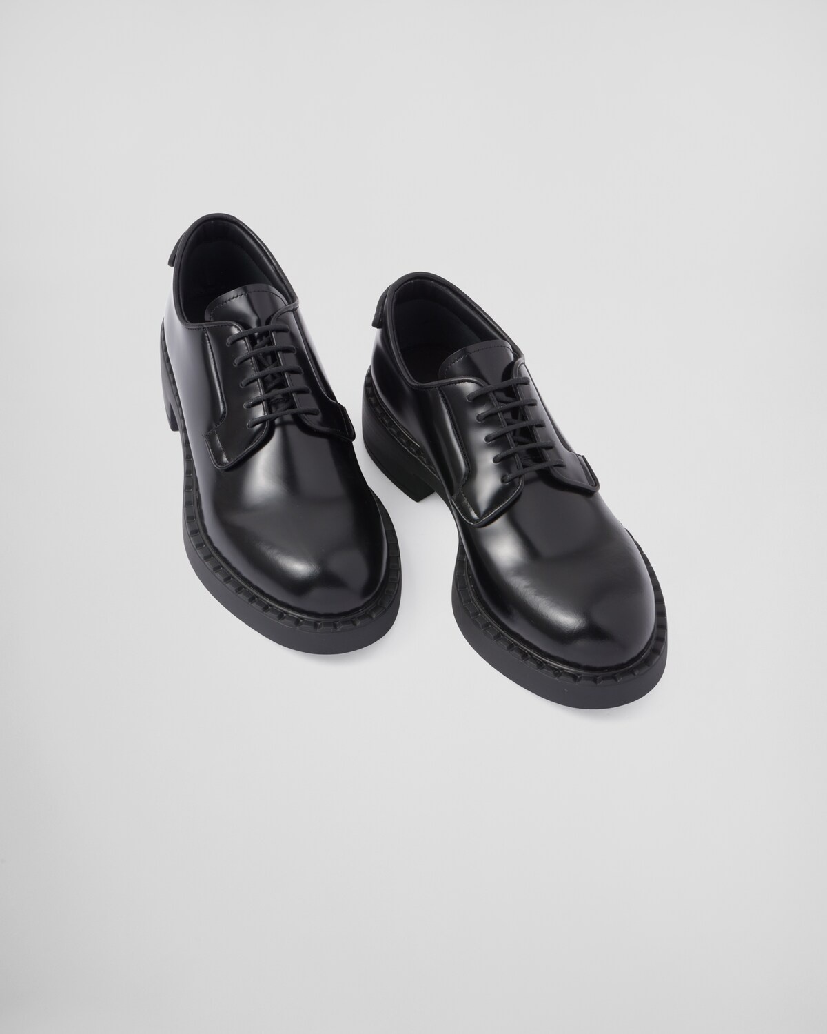 Brushed-leather derby shoes - 4