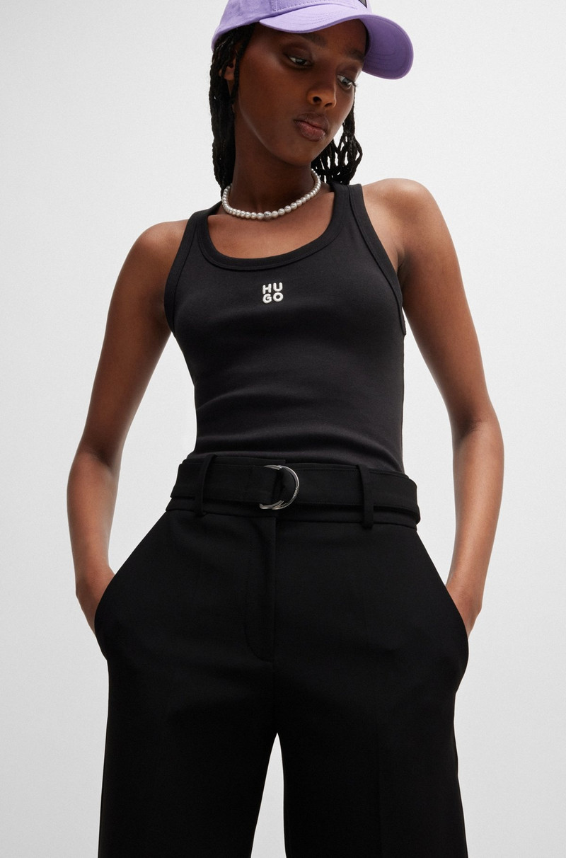 REGULAR-FIT TROUSERS WITH ADJUSTABLE D-RING BELT 5