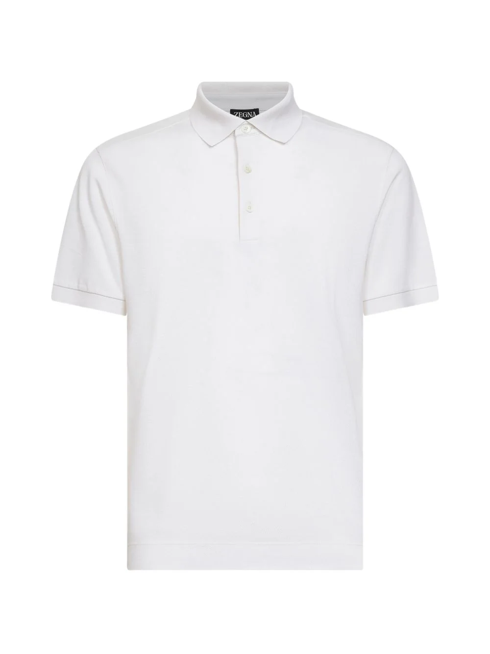 ribbed collar polo shirt - 1