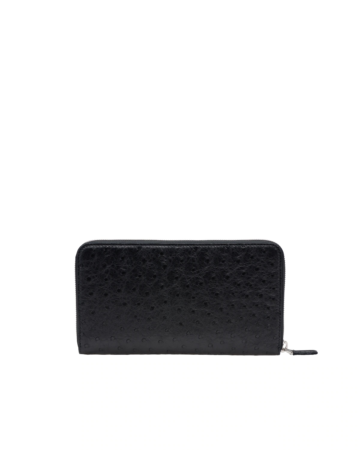 Ostrich Leather Zip Around Wallet - 5