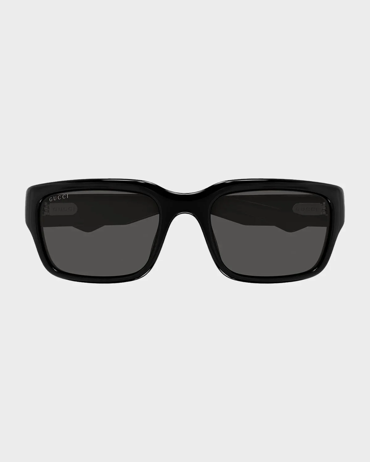 Men's Logo Acetate and Nylon Rectangle Sunglasses - 1