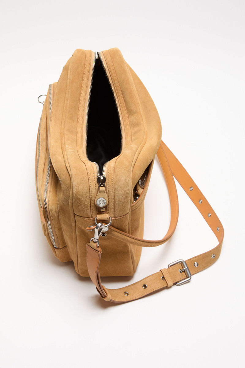 Camero Camera Suede Shoulder Bag - Sesame beige 5