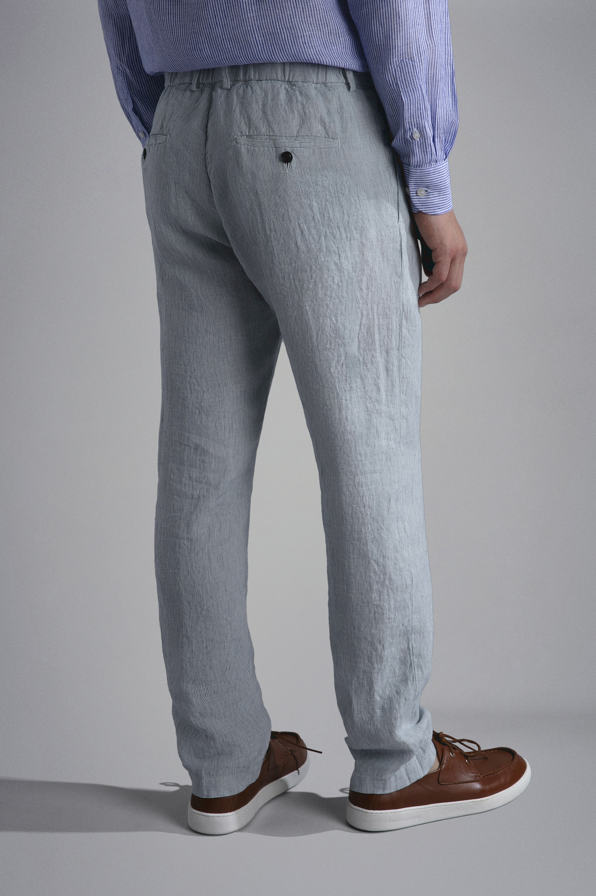 LINEN CHINO TROUSERS - 3