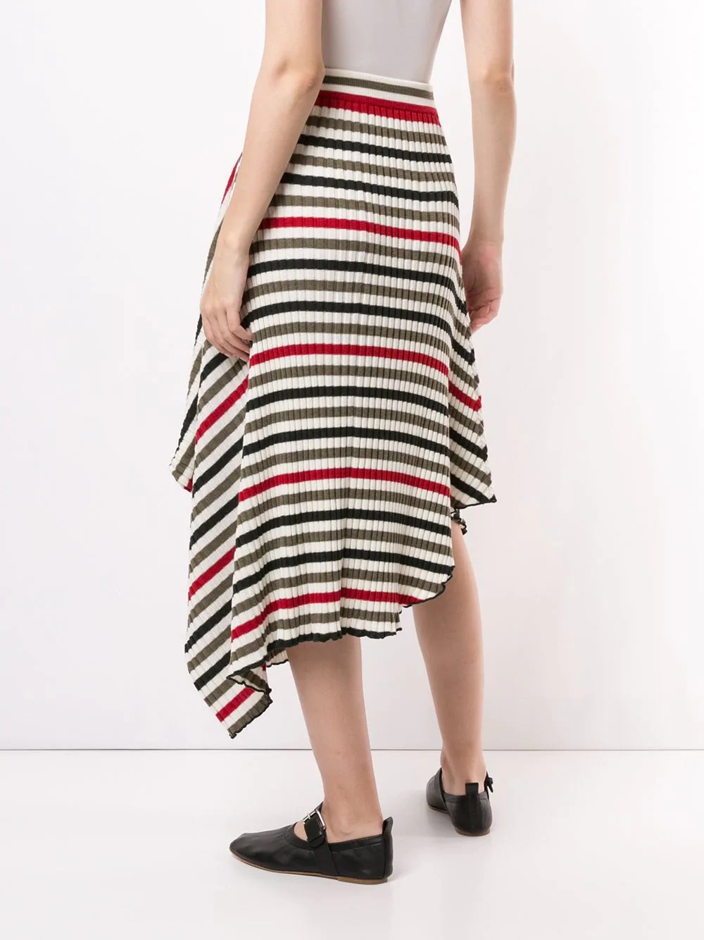 Infinity striped asymmetric skirt - 4