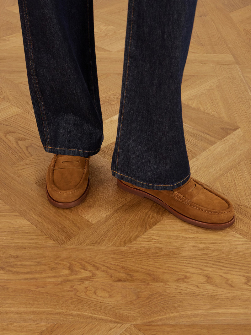 Gianvito Rossi Suede Loafers outlook