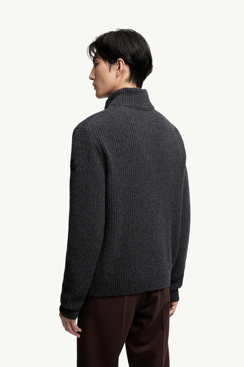 Padded Wool Zip-up Cardigan 5