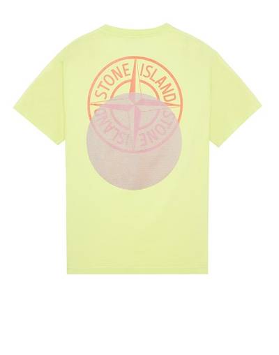 Stone Island 2NS94 30/1 COTTON JERSEY 'TRICROMIA THREE' PRINT_GARMENT DYED LEMON outlook