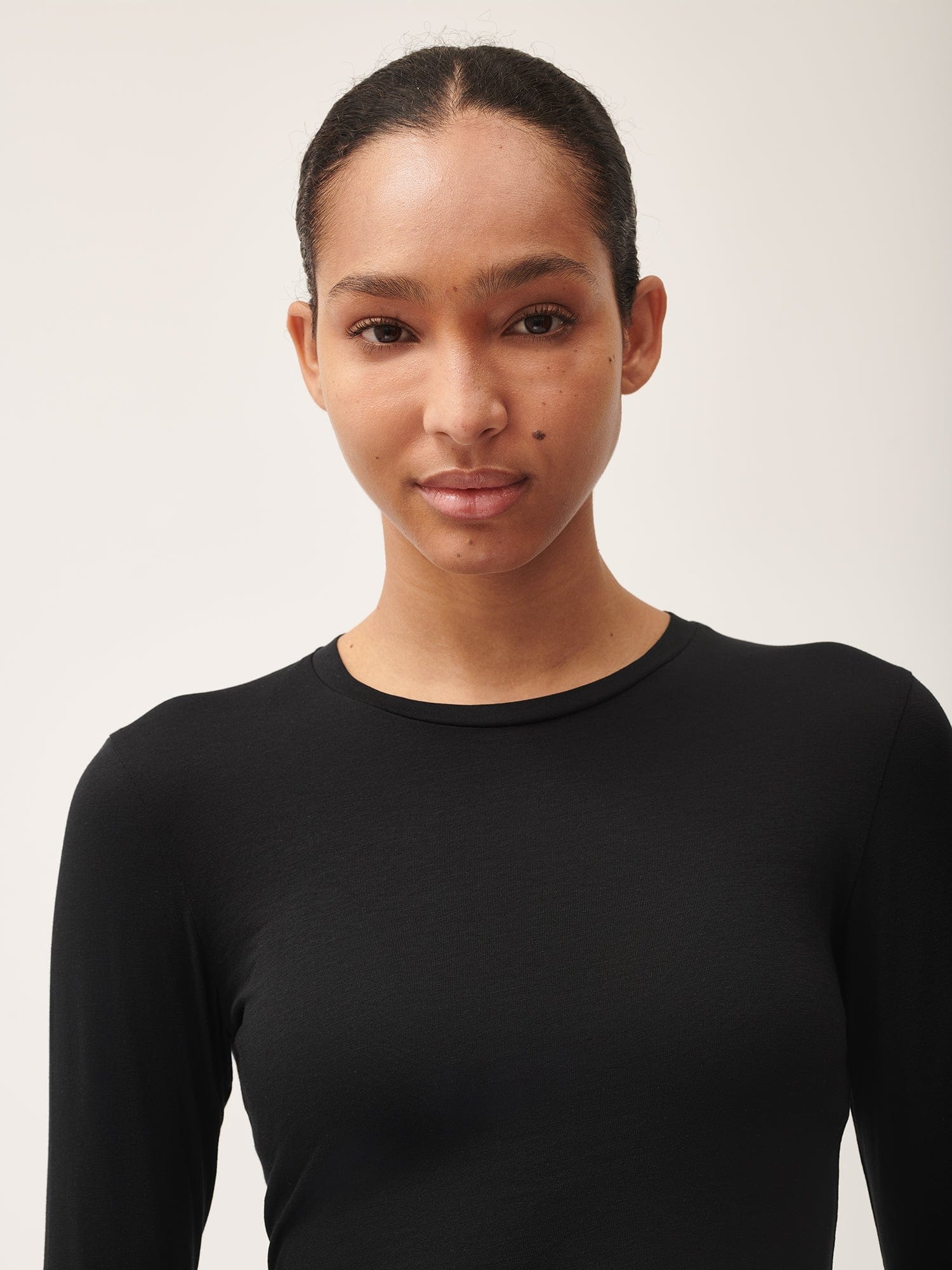 Women's 365 Cotton-Stretch Long-Sleeved Top - Black - 4