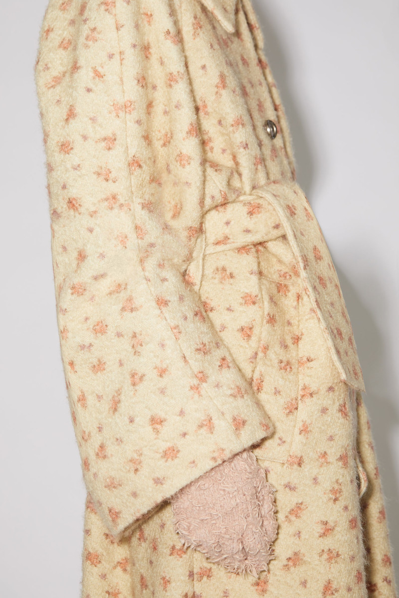 Floral car coat - Cream/red 6