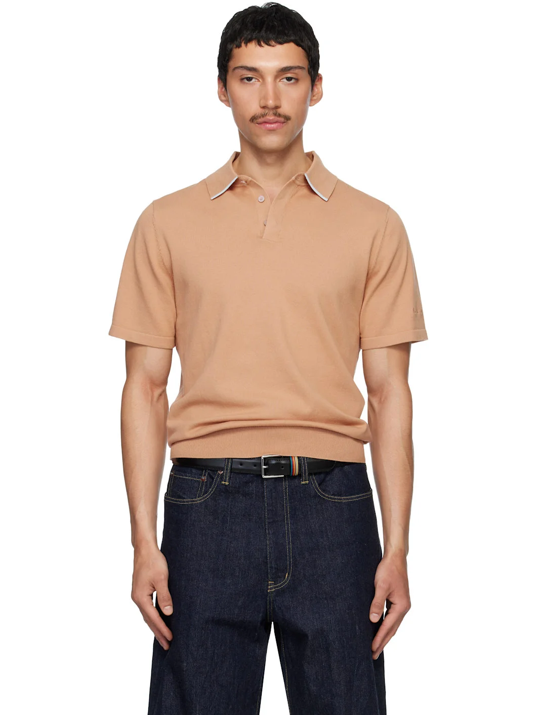 Tan Short Sleeve Polo - 1